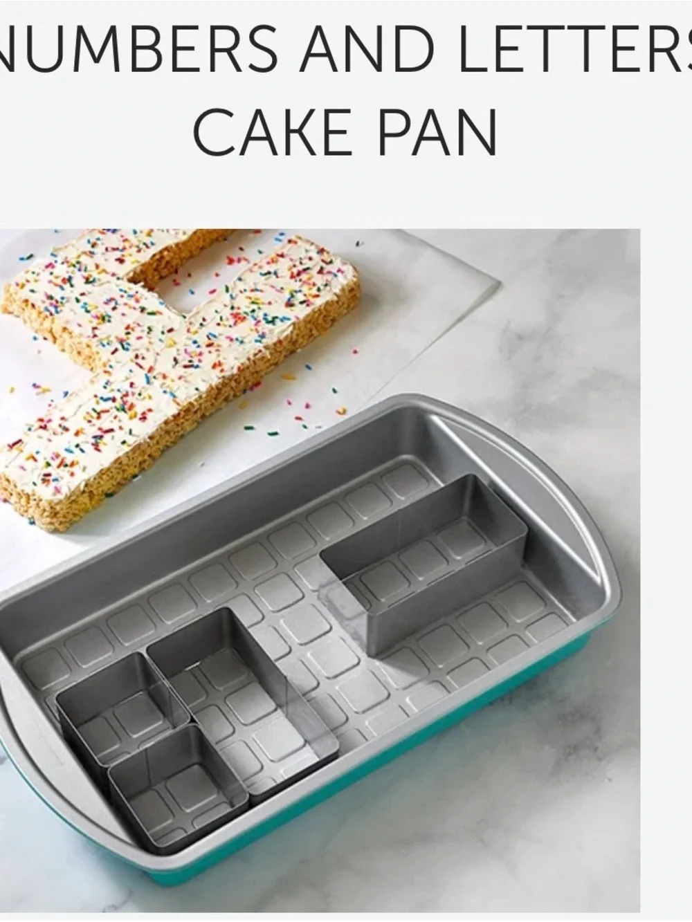 Pampered Chef Numbers and letters cake pan